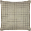 Yard Linen Grid Check Cushion Cover in Stone