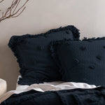 Linen House Adalyn Aztec Tufted Pillow Sham in Indigo