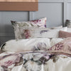 Linen House Ellaria Botanical 100% Cotton Duvet Cover Set in White/Pale Rose