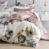 Linen House Ellaria Botanical 100% Cotton Duvet Cover Set in White/Pale Rose