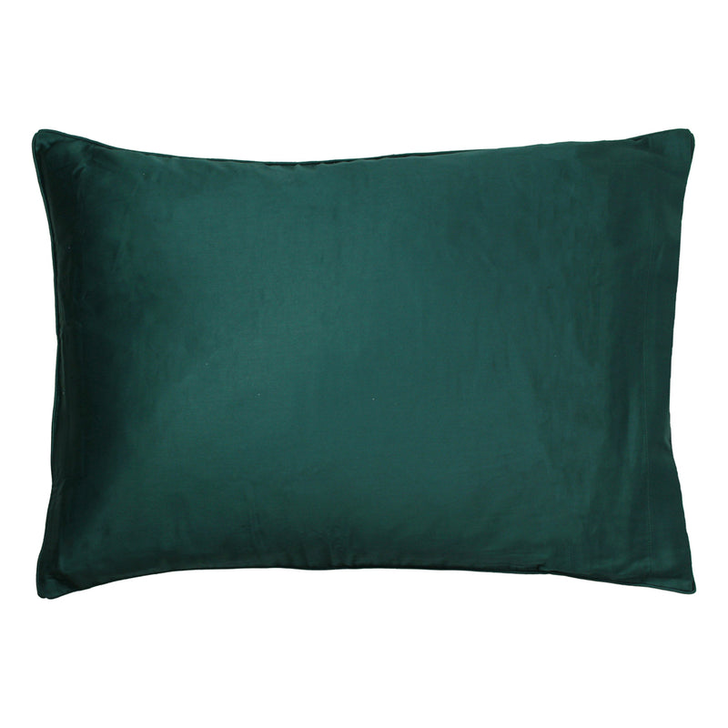 Linen House Fernanda Botanical Pillowcase in Teal/Leaf Green