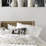 Linen House Haze Tufted 100% Cotton Duvet Cover Set in White