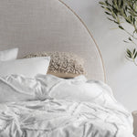 Linen House Manisha Medallion Tufted 100% Cotton Duvet Cover Set in White