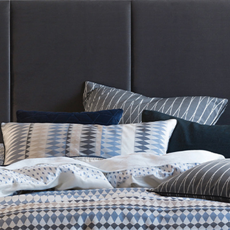 Northbrook Geometric Pillowcase Indigo