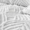 Linen House Palm Springs Ogee Tufted 100% Cotton Duvet Cover Set in White