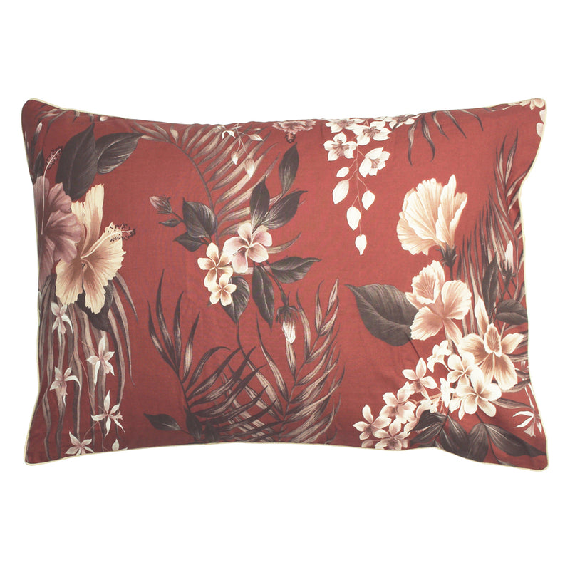 Linen House Taira Pillowcase in Maroon