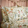 EW by Edinburgh Weavers Songbird Traditional Floral Piped Pillowcase Pair in Stone