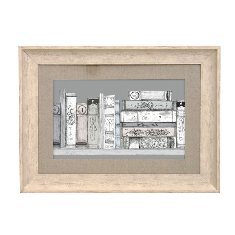 Voyage Maison Library Books Framed Print in Birch