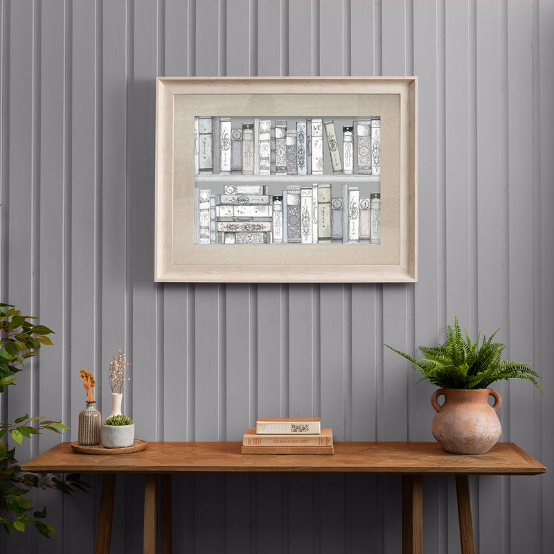 Voyage Maison Library Books Framed Print in Birch