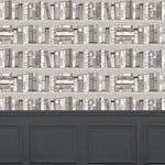 Voyage Maison Library Books 1.4m Wide Width Wallpaper in Sepia