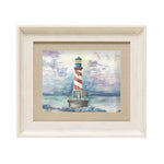 Voyage Maison Lighthouse Framed Print in Birch/Sunset