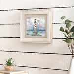 Voyage Maison Lighthouse Framed Print in Birch/Sunset