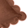 Plain Brown Cushions - Lil Scallop Velvet Feather Filled Cushion Chestnut/Slipper Furn