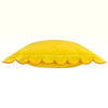 Plain Yellow Cushions - Lil Scallop Velvet Feather Filled Cushion Lemon/Ginger Furn