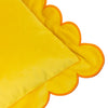 Plain Yellow Cushions - Lil Scallop Velvet Feather Filled Cushion Lemon/Ginger Furn