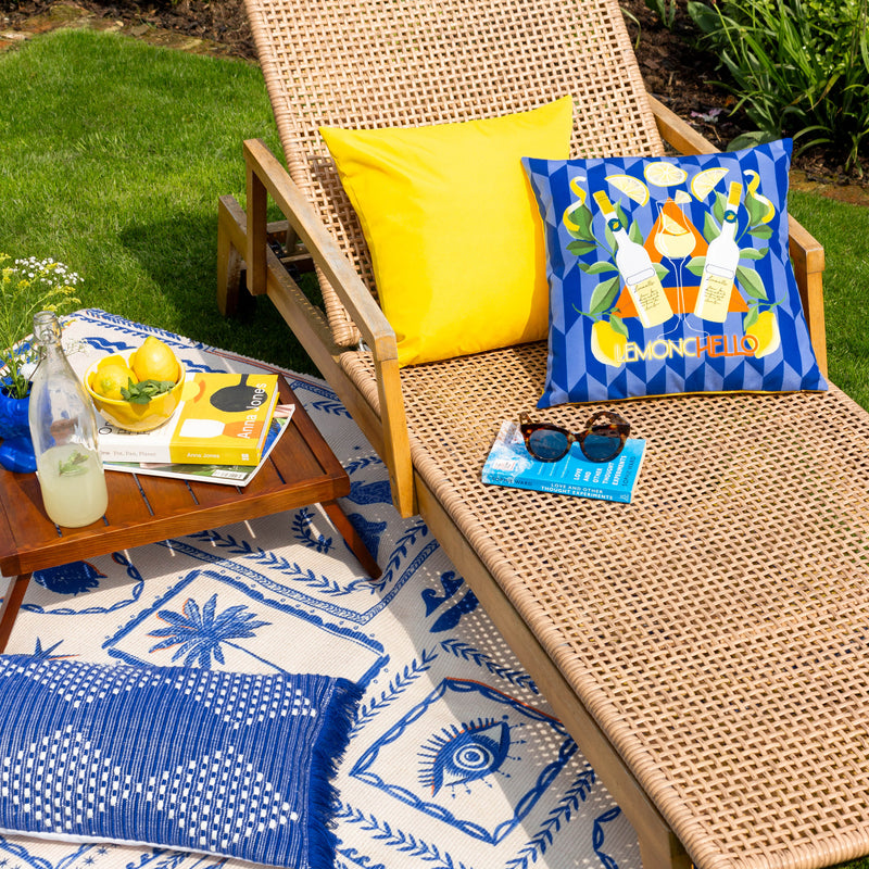 Abstract Blue Cushions - Limoncello Abstract Outdoor Cushion Cover Blue furn.