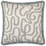 Abstract Blue Cushions - Lina Abstract Printed Cushion Cover Grey Blue Hoem