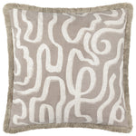 Abstract Cream Cushions - Lina Abstract Printed Cushion Cover Natural Hoem