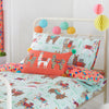 little furn. Llamarama Duvet Cover Set in Coral/Aqua