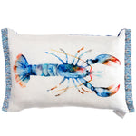 Voyage Maison Lobster Printed Cushion Cover in Cobalt