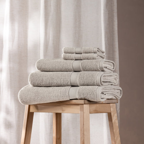 Plain Grey Bathroom - Loft Signature Combed Cotton Towels Dove Yard