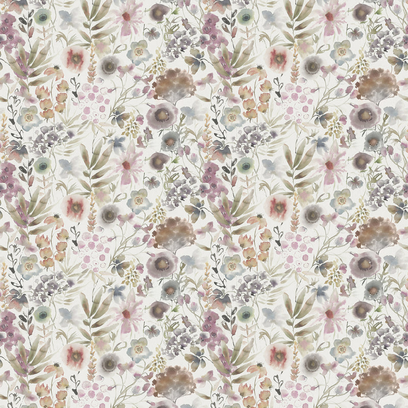 Voyage Maison Lomondra Printed Cotton Fabric in Ironstone/Cream