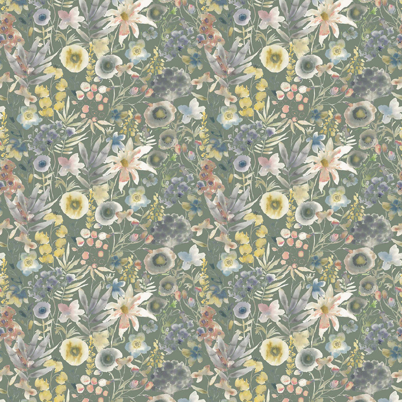 Voyage Maison Lomondra Printed Cotton Fabric in Harvest/Moss