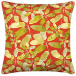 Floral Red Cushions - Lorena Outdoor Cushion Cover Brick Wylder
