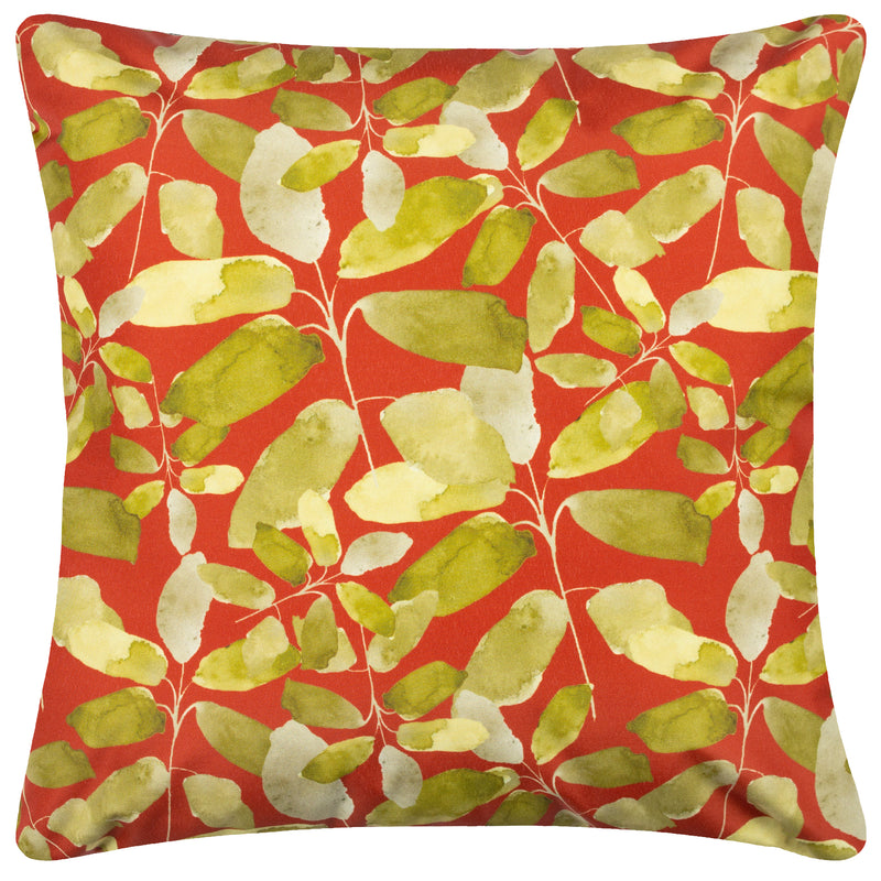 Floral Red Cushions - Lorena Outdoor Cushion Cover Brick Wylder