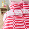  Bedding - Lottie  Duvet Cover Set Red/Pink Duvet Day