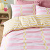 Geometric Yellow Bedding - Lottie Reversible Soft Touch Duvet Cover Set Yellow/Pink Duvet Day