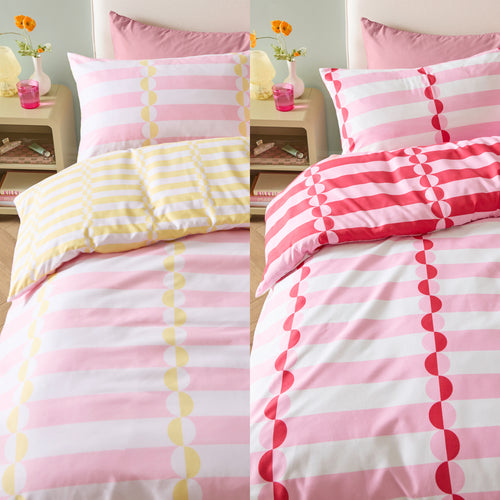  Bedding - Lottie Twin Pack Duvet Cover Set Pink Duvet Day