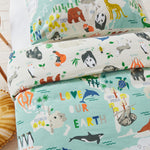 little furn. Love Our Earth Kids 100% Cotton Duvet Cover Set in Blue