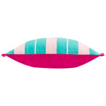 Striped Blue Cushions - Love Yourself Striped Velvet Cushion Cover Aqua/Pink furn.