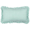Check Green Cushions - Les Petite Fleurs Gingham Ruffle Feather Filled Cushion Spring Green Furn