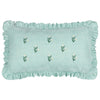 Check Green Cushions - Les Petite Fleurs Gingham Ruffle Feather Filled Cushion Spring Green Furn