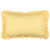Check Yellow Cushions - Les Petite Fleurs Gingham Ruffle Feather Filled Cushion Yellow Furn