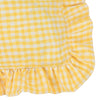 Check Yellow Cushions - Les Petite Fleurs Gingham Ruffle Feather Filled Cushion Yellow Furn