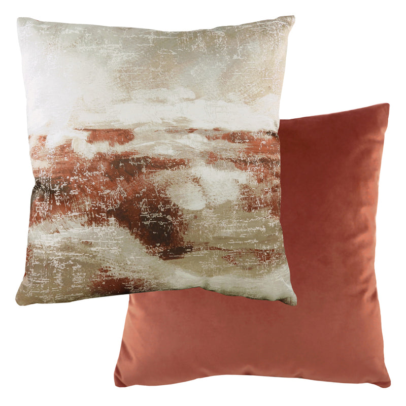 Evans Lichfield Landscape Cushion Cover in Terracotta