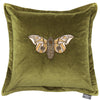 Animal Green Cushions - Luna Embroidered Cushion Cover Green Voyage Maison