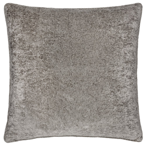 Plain Grey Cushions - Lustre Velvet  Feather Filled Cushion Pewter Paoletti