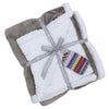 Plain Brown Throws - Lux Sherpa Fleece Throw Mocha Essentials