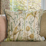 Floral Green Cushions - Lydiard Printed Cushion Cover Linen Voyage Maison