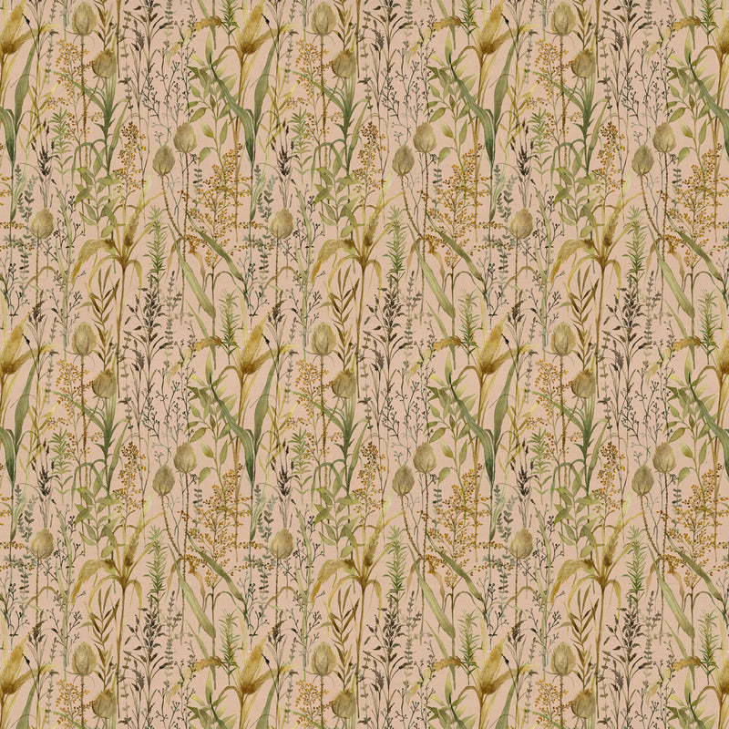 Floral Orange Fabric - Lydiard Printed Cotton Fabric (By The Metre) Apricot Voyage Maison