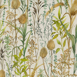 Floral Green Fabric - Lydiard Printed Cotton Fabric (By The Metre) Linen Voyage Maison