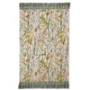 Floral Green Throws - Lydiard Printed Fringe Throw Linen Voyage Maison