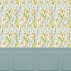 Floral Green Wallpaper - Lydiard  1.4m Wide Width Wallpaper (By The Metre) Linen Voyage Maison