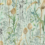 Floral Green Wallpaper - Lydiard  1.4m Wide Width Wallpaper (By The Metre) Sky Voyage Maison