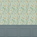 Floral Green Wallpaper - Lydiard  1.4m Wide Width Wallpaper (By The Metre) Sky Voyage Maison