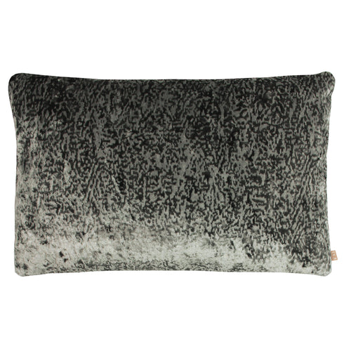 Kai Lynx Velvet Jacquard Rectangular Cushion Cover in Ebony